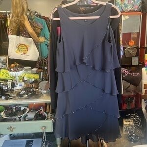 Beautiful layered dress SL fashion size 12 perfect for a holiday party